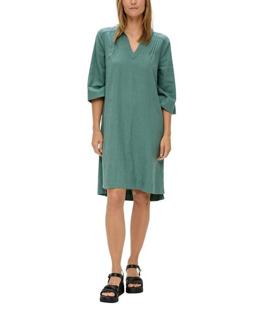 S.oliver Green Leinen Kleid Relaxed Fit