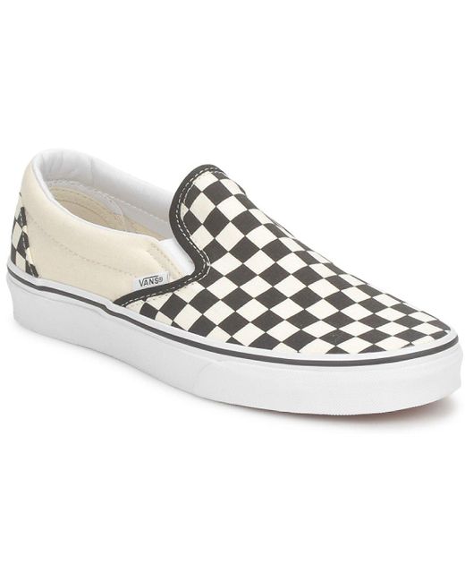 Vans White Adult Classic Slip-on Checkerboard Trainers