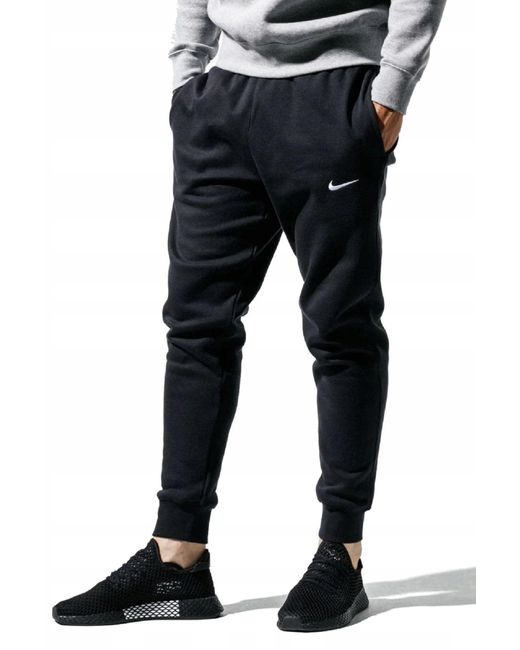 Nike Swoosh Tracksuit Slim Fit Joggers Bottoms- Black for men