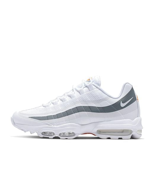 Nike White Air Max 95 Ultra Trainers Sneakers Leather Shoes Ci2298 for men