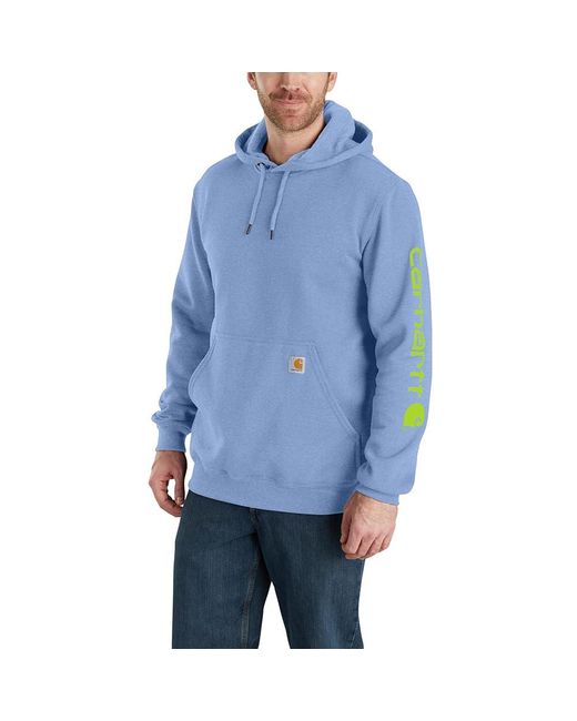 Carhartt Blue Loose Fit Midweight Logo Sleeve Graphic Sweatshirt for men