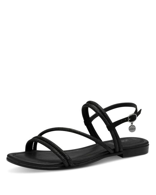 S.oliver Black Sandalen flach mit verstellbarem Riemchen Leicht