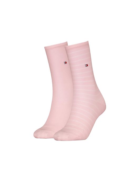 8719965009202 Small Stripe Calcetines clásicos Tommy Hilfiger de color Pink