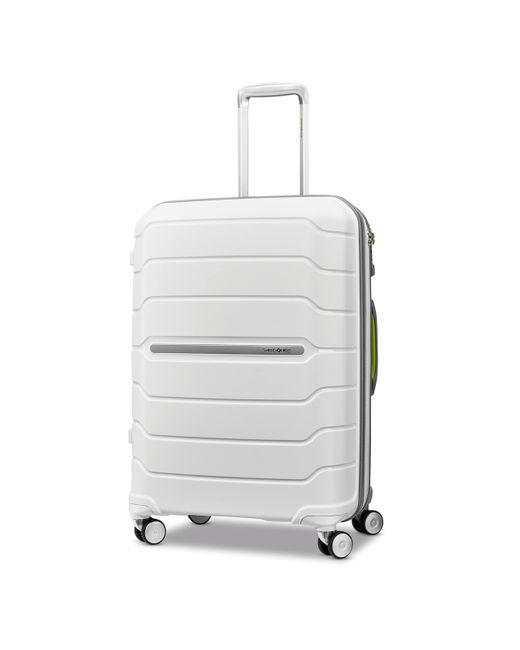 samsonite freeform hardside expandable with double spinner wheels white