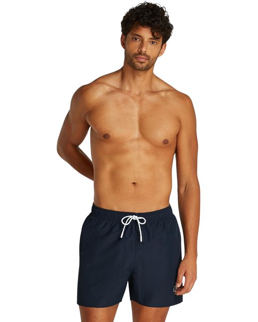 Bañador Hombre Medium Drawstring con logotipo Calvin Klein de hombre de color Blue