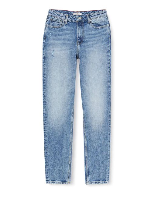 Tommy Hilfiger Gramercy Tapered Hw A Sara Straight Jeans Voor in het Blue