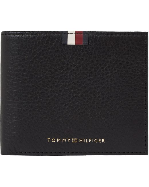 Tommy Hilfiger Black Cc Wallet With Coin Compartment for men
