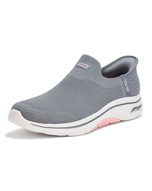 Skechers Gray Women's Go Walk Arch Fit 2.0 Val Hands Free Slip-ins Sneaker