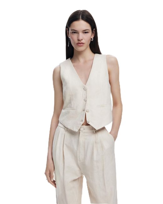Desigual Portland Vest in het White
