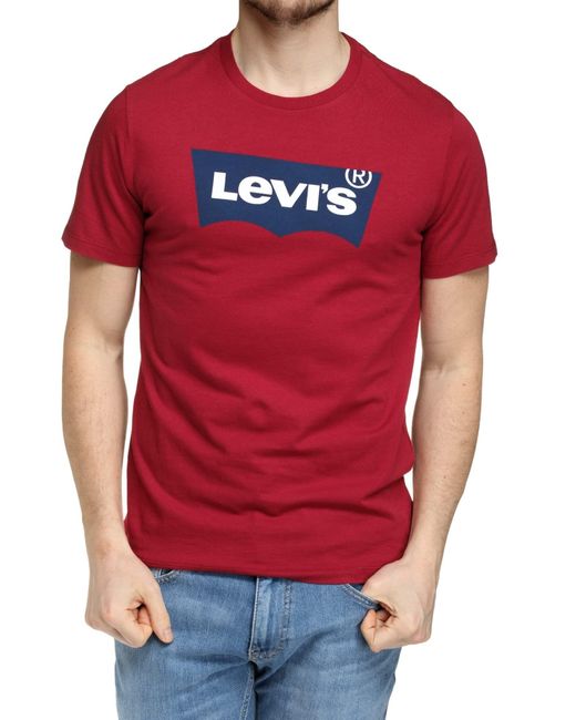 Levi's Red 511 Slim Graphic Crew Neck Tee for men