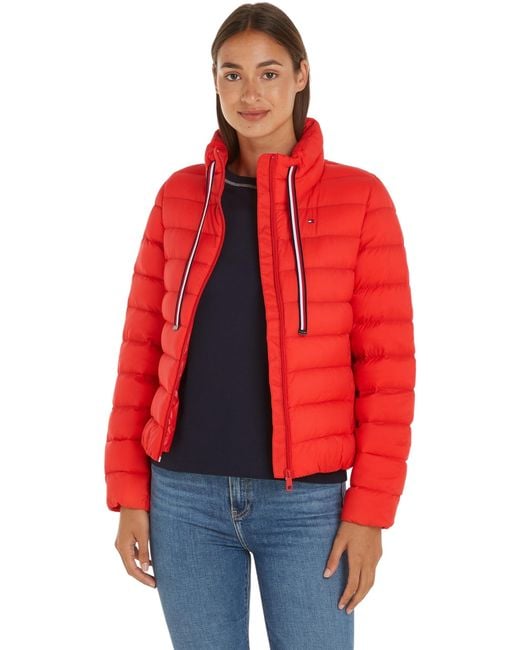 Red Mantel Rot Tommy Hilfiger Daunenjacke Hilfiger Tommy Hilfiger