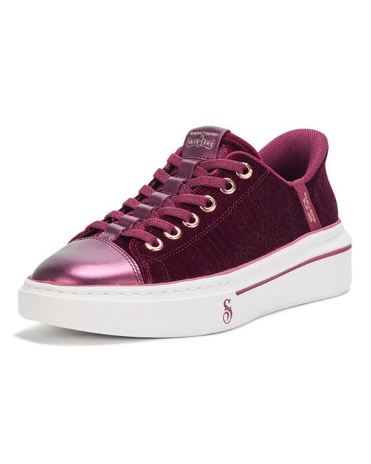 Sneaker da donna One-Velvet Snoop Hands Free Slip-in di Skechers in Purple