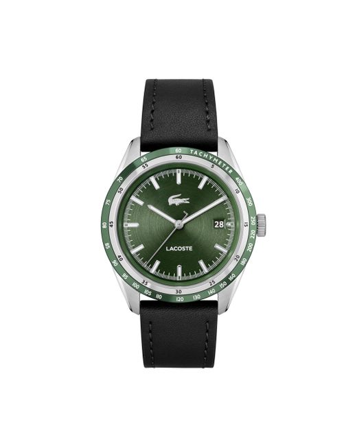 Orologio Analogico al Quarzo da Uomo Collezione EVERETT con Cinturino in Pelle Nero - 2011292 di Lacoste in Green da Uomo