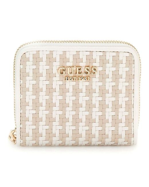 Guess Metallic Geldbörse Phaedra SLG Zip Around Wallet White Multi weiß
