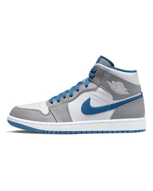 Nike Blue Mens Air Jordan 1 Mid for men