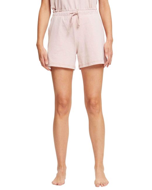Cosy Melange Sus S.Shorts Parte Inferior de Pijama Esprit de color White