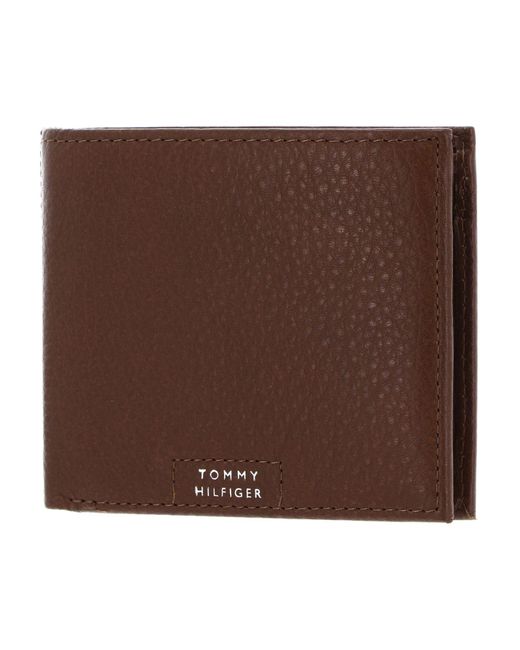 Tommy Hilfiger Th Premium Leather Cc And Coin Wallet Warm Cognac in het Brown voor heren