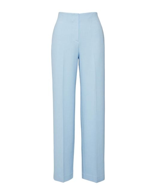 Comma, Blue Marlenehose aus Viskosemix mit Strukturmuster hellblau 34/REG