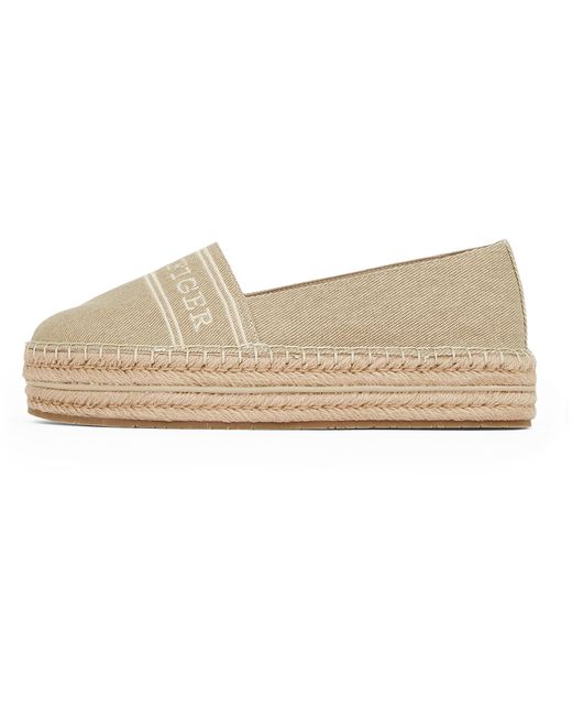 Tommy Hilfiger Black Espadrilles Denim Platform mit Plateau