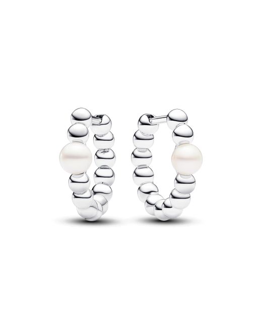 293178C01 Boucles d'oreilles intemporelles Pandora en coloris White