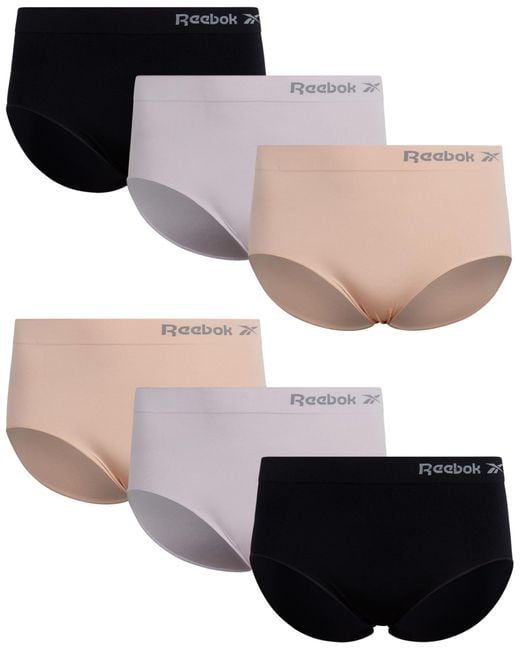 Reebok Multicolor Underwear – 6 Pack Plus Size Seamless Brief