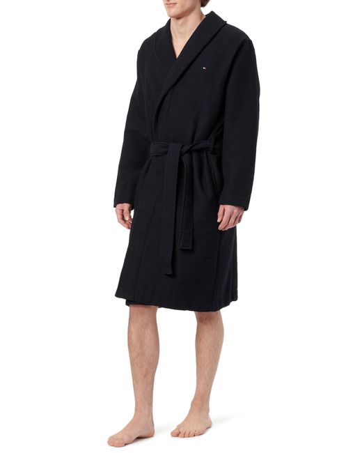 Tommy Hilfiger Waffle Badjas Um0um03524 in het Black voor heren