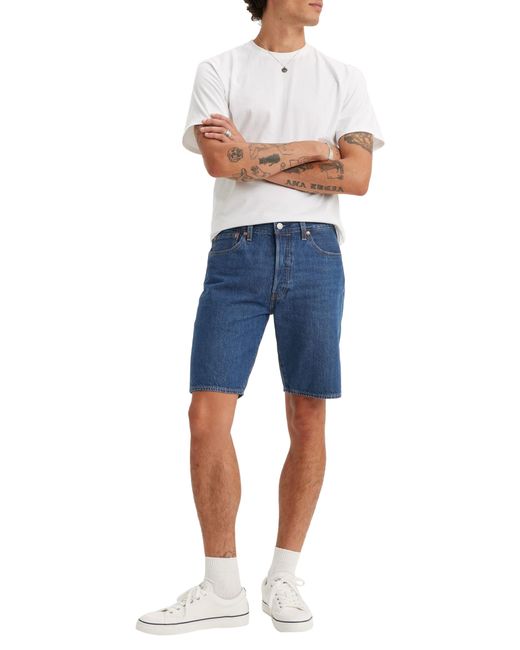 Levi's 501original Mid Length Shorts in het Blue voor heren