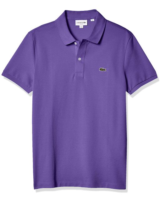 Lacoste Purple Slim Fit L.12.12 Piqué Polo Shirt for men
