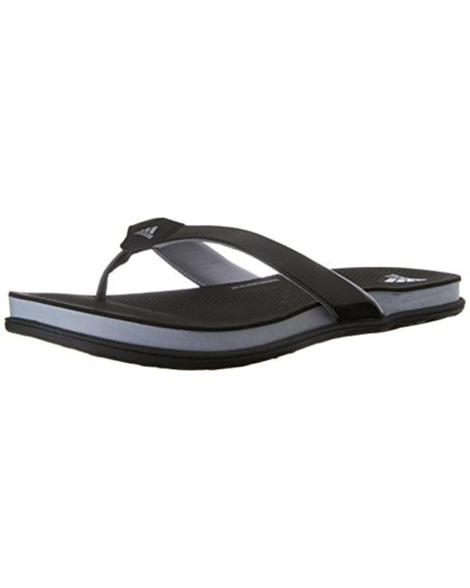 adidas Supercloud Plus Thong Athletic Slide Sandals in Black/Mid  Grey/Silver (Black) | Lyst