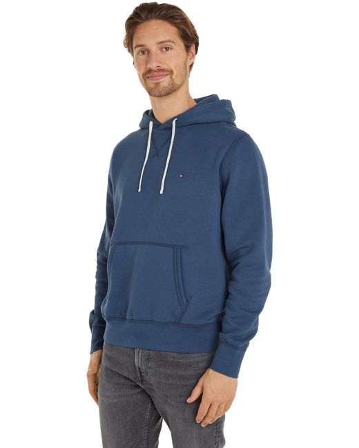 Tommy Hilfiger Blue 's Essential Regular Fit Fleece Hoodie for men