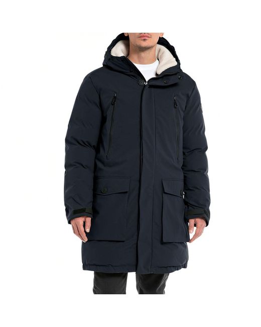 Replay Blue M8274a Parka for men