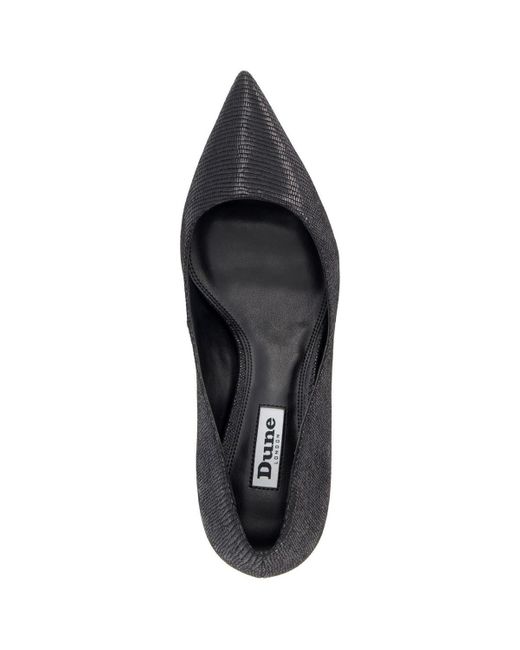 Dune Ladies Anastasia Mid Heel Court Shoes Size Uk 6 Black Flared Heel Court Shoes