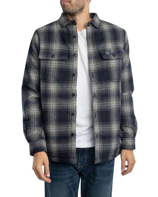 Superdry Karierte Hemdjacke aus Wolle mit Fleecefutter Over Mit Farbverlauf Marineblau M in Gray für Herren