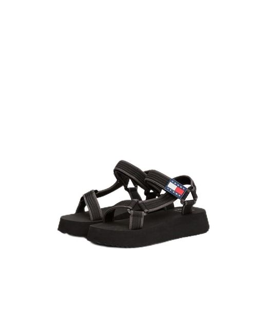 TJW Eva Sandal EN0EN02747 di Tommy Hilfiger in Black