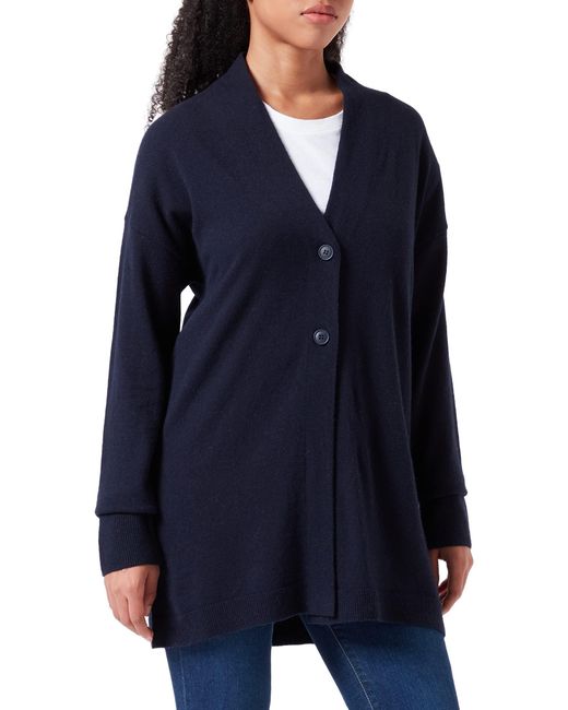 Benetton Blue Cardigan M/l 1035d600x Long Sleeve