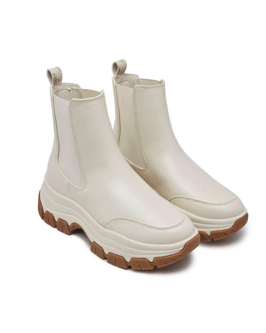 Guess Metallic , Fl8beoele12 Chelsea Wedge Fashion Shoes, Cream, 7 Uk