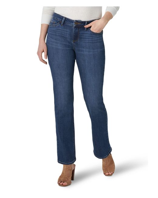 Secretly Shapes Regular Fit Straight Leg Jeans Mid-Rise Lagoon Blue 2 S di Lee Jeans