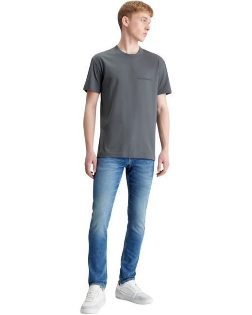 Jeans INSTITUTIONAL Tee J30J324671 Top in Maglia a iche Corte di Calvin Klein in Black da Uomo