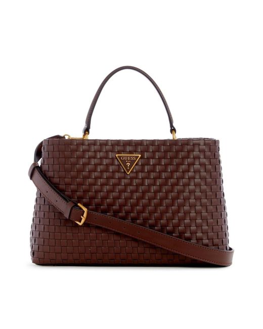 Guess Brown Lisbet 2 Compartment Satchel