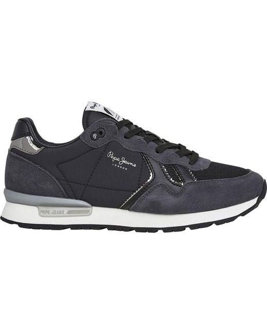 Pepe Jeans Blue Brit Mirror Trainers EU 39