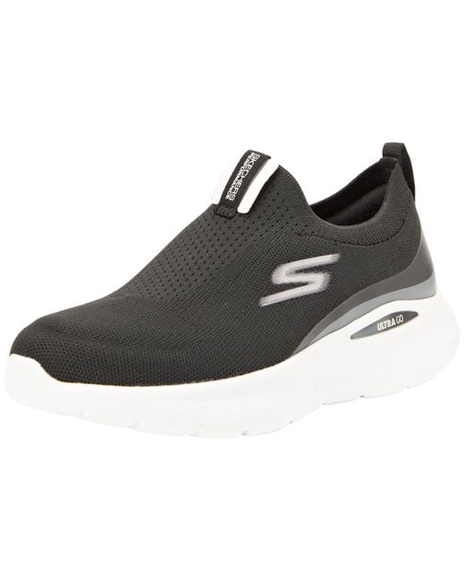 , GO Run Lite Aurora Sky Mujer, Ribete Blanco Textil Negro, 39.5 EU Skechers de color Black