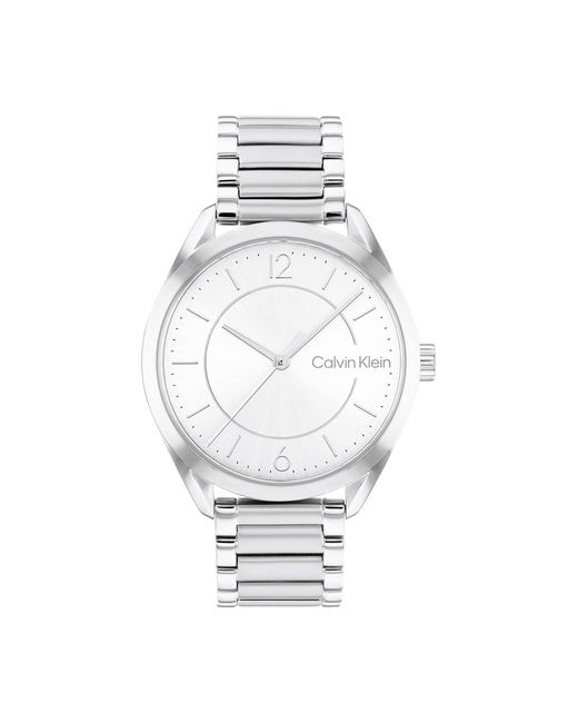Reloj Analógico de Cuarzo para mujer con Correa en Acero Inoxidable plateada - 25200190 Calvin Klein de color White