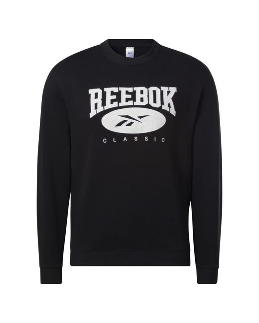 Reebok Black 's Classics Archive Essentials Crewneck Sweatshirt
