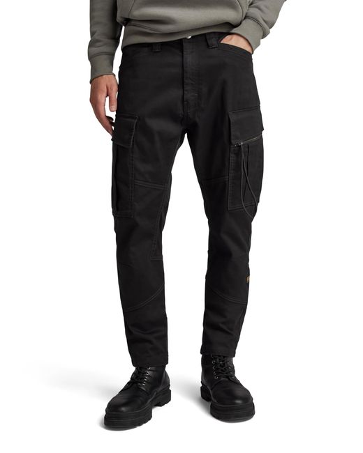 G-Star RAW Black Zip Pkt 3d Skinny Cargo 2.0 Pants for men