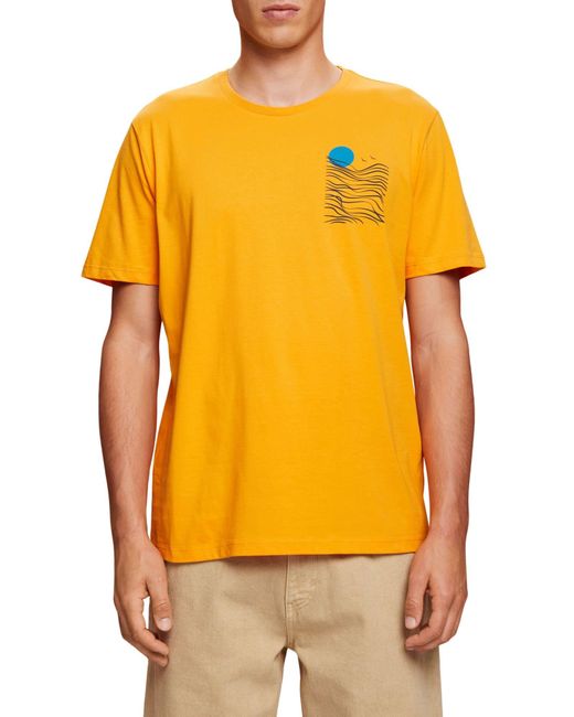 Esprit Edc By 063cc2k305 T-shirt in het Yellow voor heren