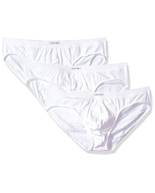 Calvin Klein Classic Fit Cotton Briefs, 3-pack, White