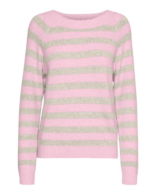 Vero Moda Pink Vmdoffy Ls O-Neck Blouse Ga Noos