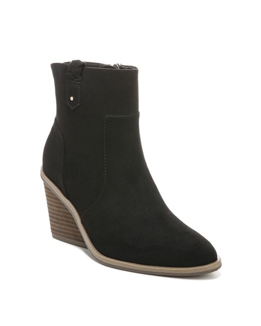 Dr. Scholls Dr. Scholl's S Mirage Wedge Bootie Black Fabric 9.5 M