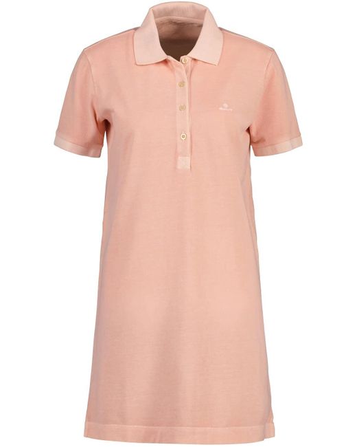 Gant Pink Sunfaded Ss Polo Pique Dress