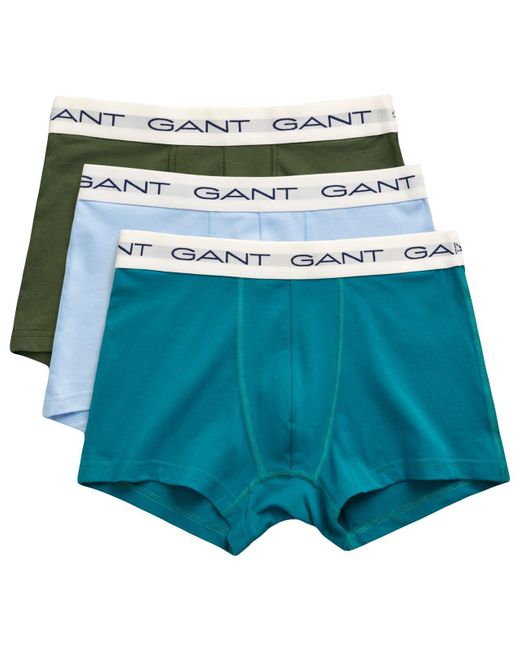 Gant Trunk 3-Pack Boxershorts in Blue für Herren